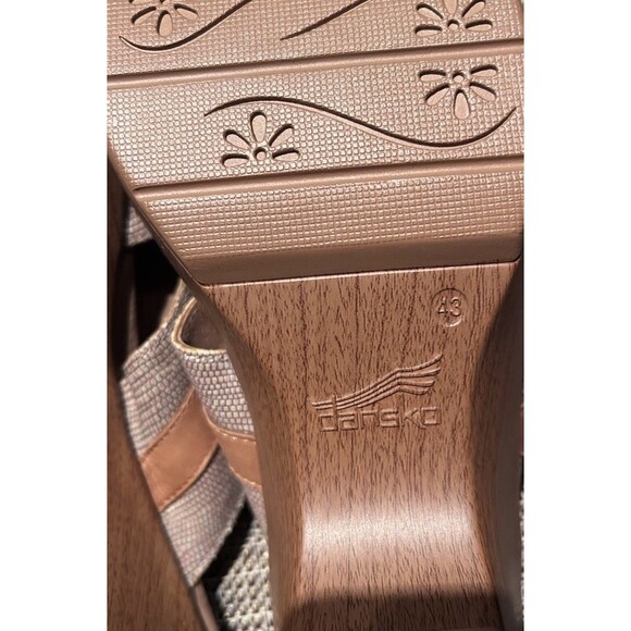 Double Strap Dansko Jesse Brown Leather Slide Clog Sandal Size 43 US 12.5/13 - Picture 7 of 7